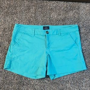 Teal Khaki Shorts